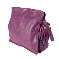 Loewe Purple Lambskin Flamenco Bag