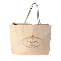 Prada Natural Raffia Paglia Tote