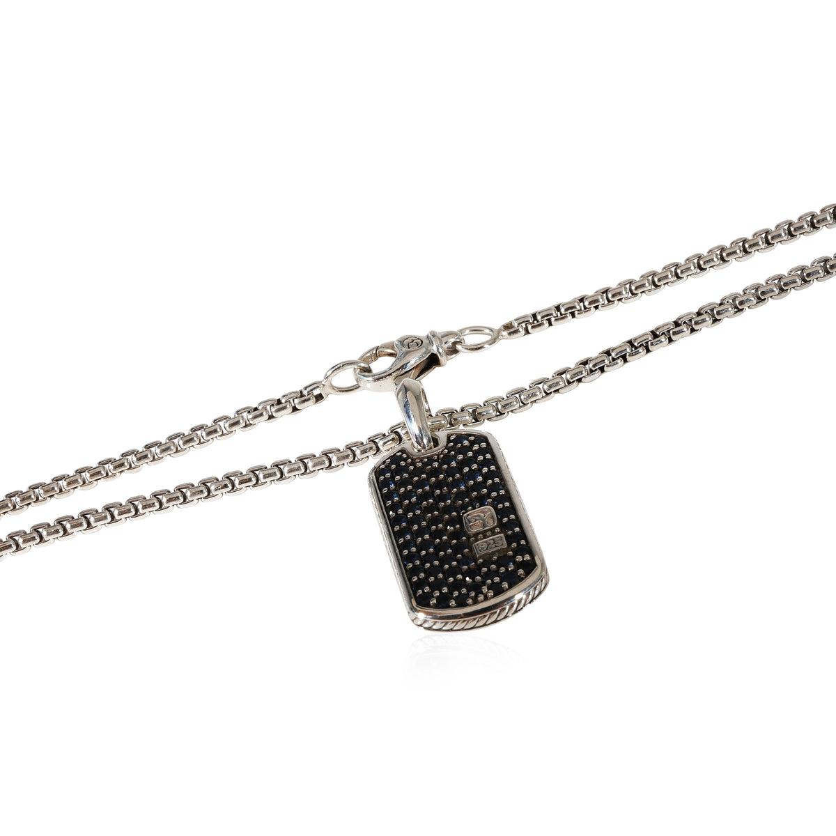 David yurman blue hot sale sapphire dog tag