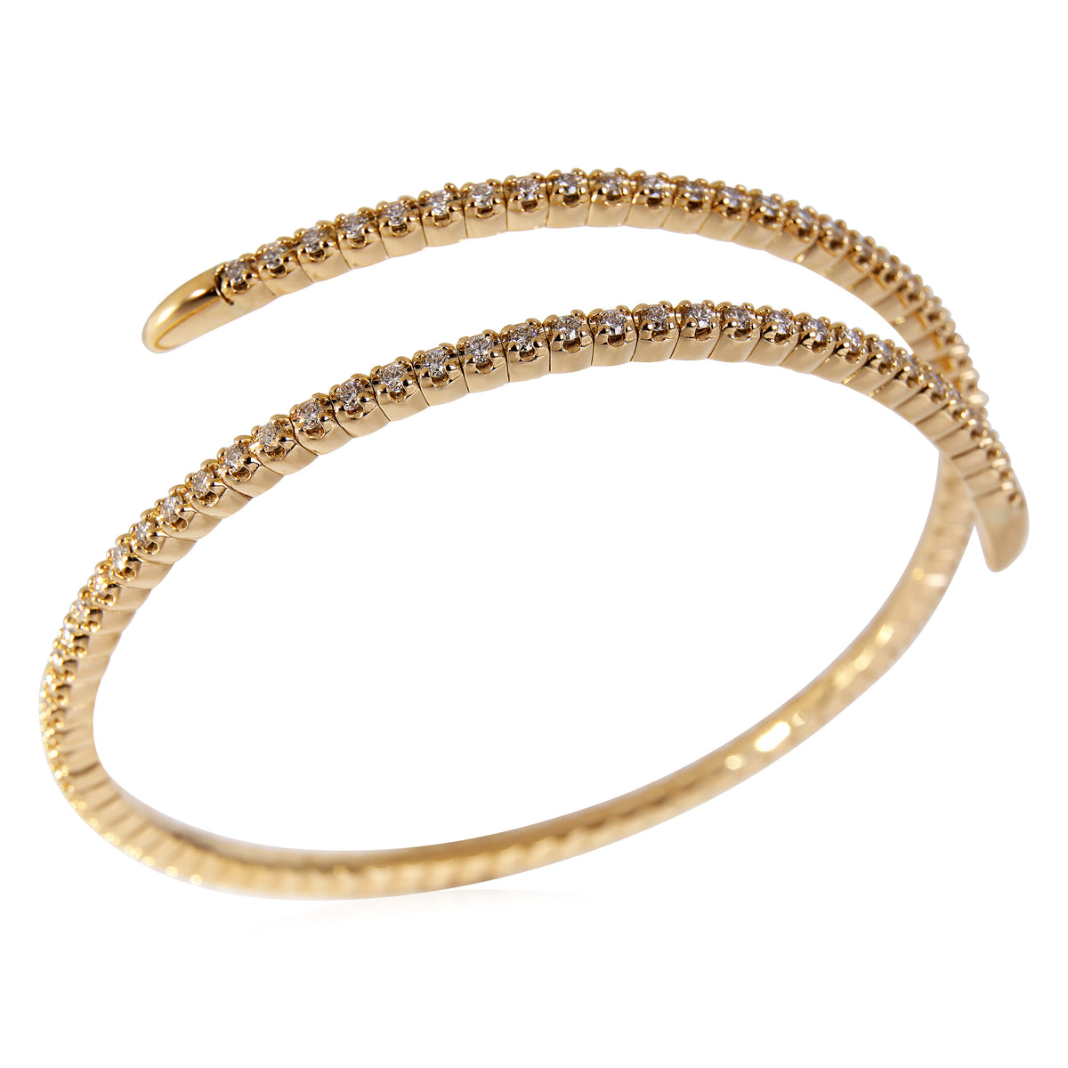 Diamond Flexible Bracelet in 18k Yellow Gold (1.50 Ctw)