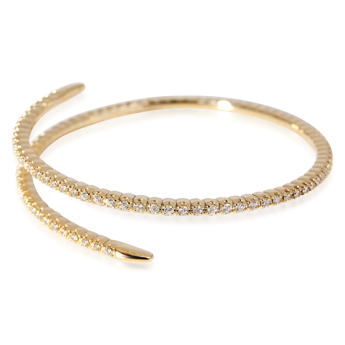 Diamond Flexible Bracelet in 18k Yellow Gold (1.50 Ctw)