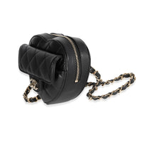 Chanel Black Quilted Lambskin Heart Belt Bag