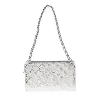 Chanel Metallic Silver Patent Leather Lucky Symbols Chain Pouch