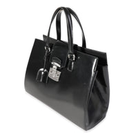 Gucci Black Smooth Leather Lady Lock Tote