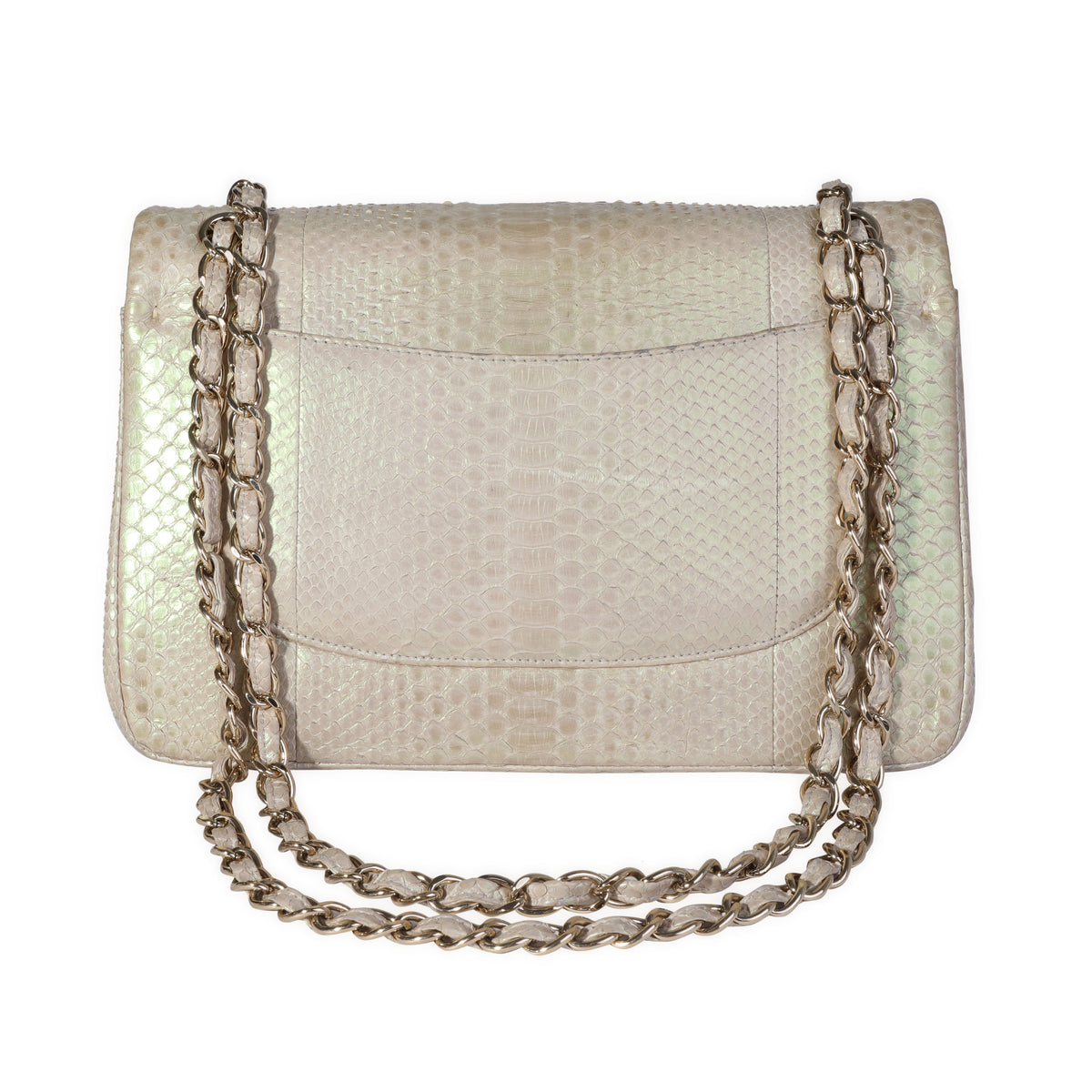 Chanel Iridescent Python Jumbo Classic Double Flap Bag