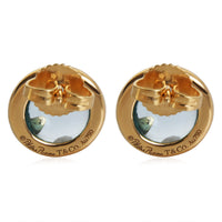 Tiffany & Co. Paloma Picasso Olive Leaf Blue Topaz Earrings in 18k Yellow Gold