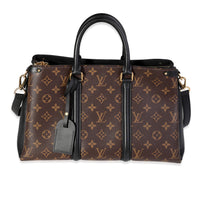 Louis Vuitton Monogram Canvas & Black Leather Soufflot MM