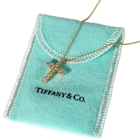 Tiffany & Co. Diamond Cross Pendant in 18k Yellow Gold 0.5 CTW