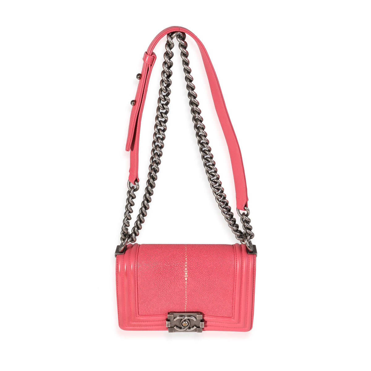 Chanel Pink Stingray & Calfskin Small Boy Bag
