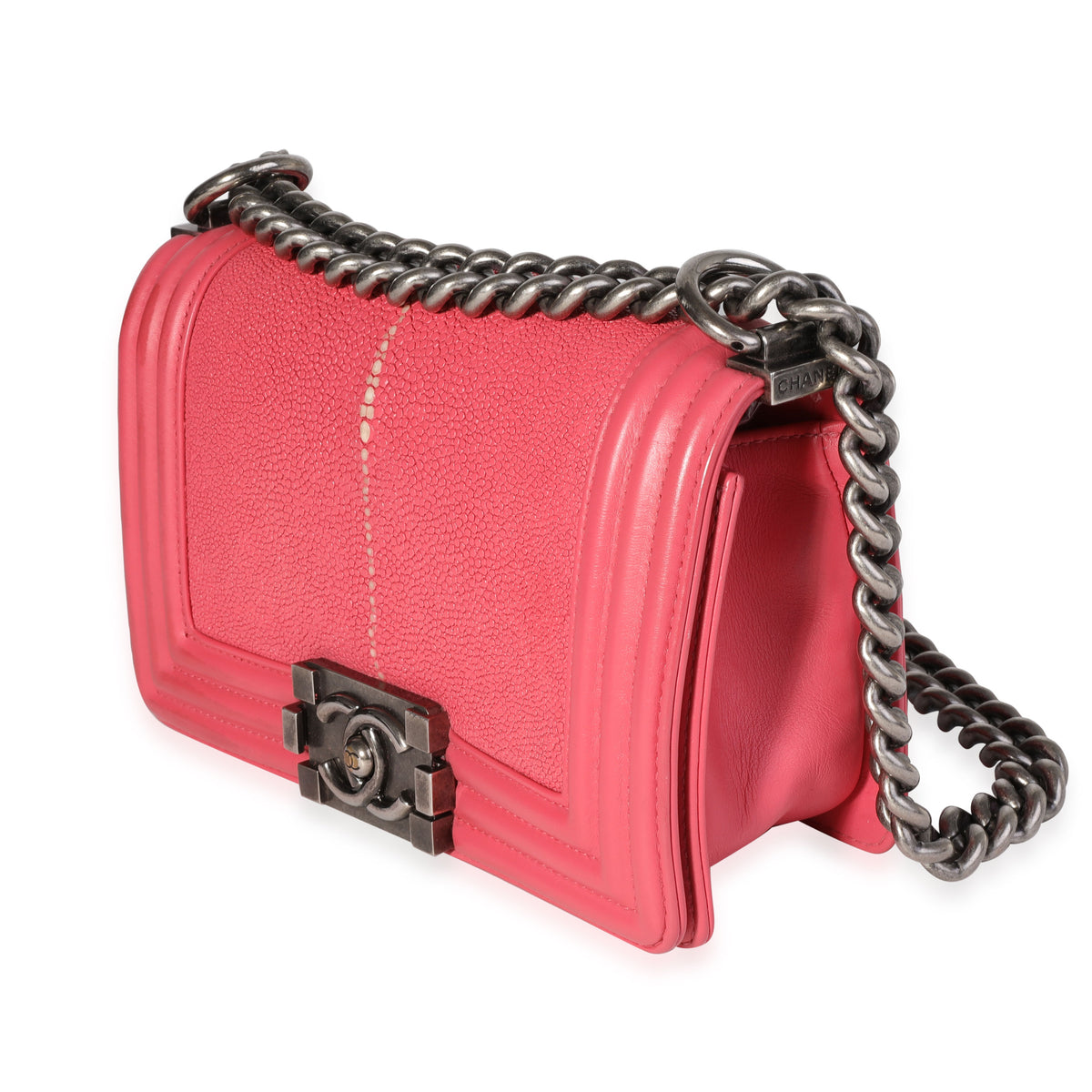 Chanel Pink Stingray & Calfskin Small Boy Bag