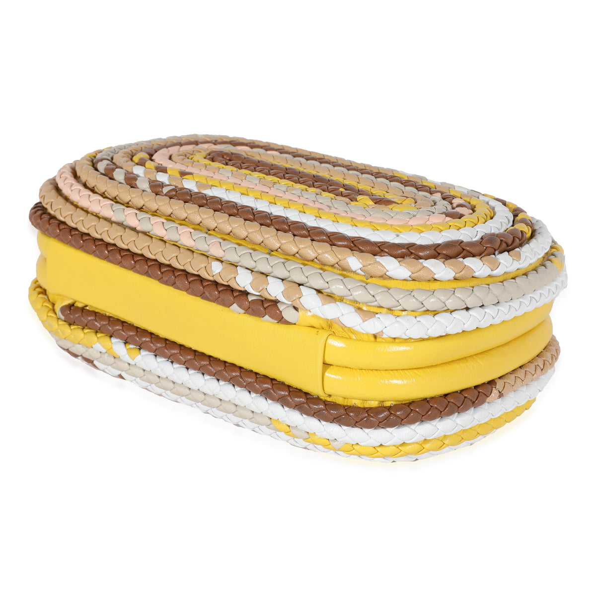 Bottega Veneta Multicolor Braided Intrecciato Leather Knot Clutch