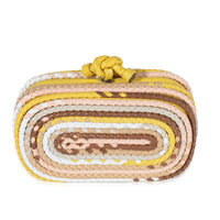 Bottega Veneta Multicolor Braided Intrecciato Leather Knot Clutch