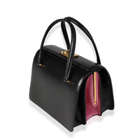 Prada Black Box Calf & Begonia Accordion Box Bag