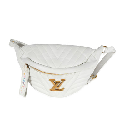 Louis Vuitton White Matelassé Leather New Wave Bumbag