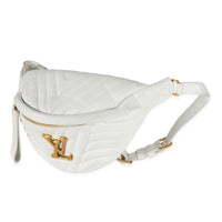 Louis Vuitton White Matelassé Leather New Wave Bumbag