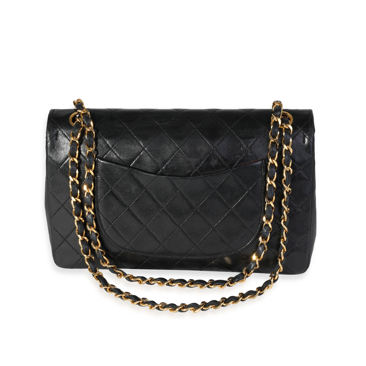 Chanel Vintage Black Quilted Lambskin Medium Double Flap Bag