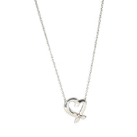 Tiffany & Co. Paloma Picasso Diamond Loving Heart Pendant in Sterling Silver