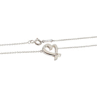 Tiffany & Co. Paloma Picasso Diamond Loving Heart Pendant in Sterling Silver