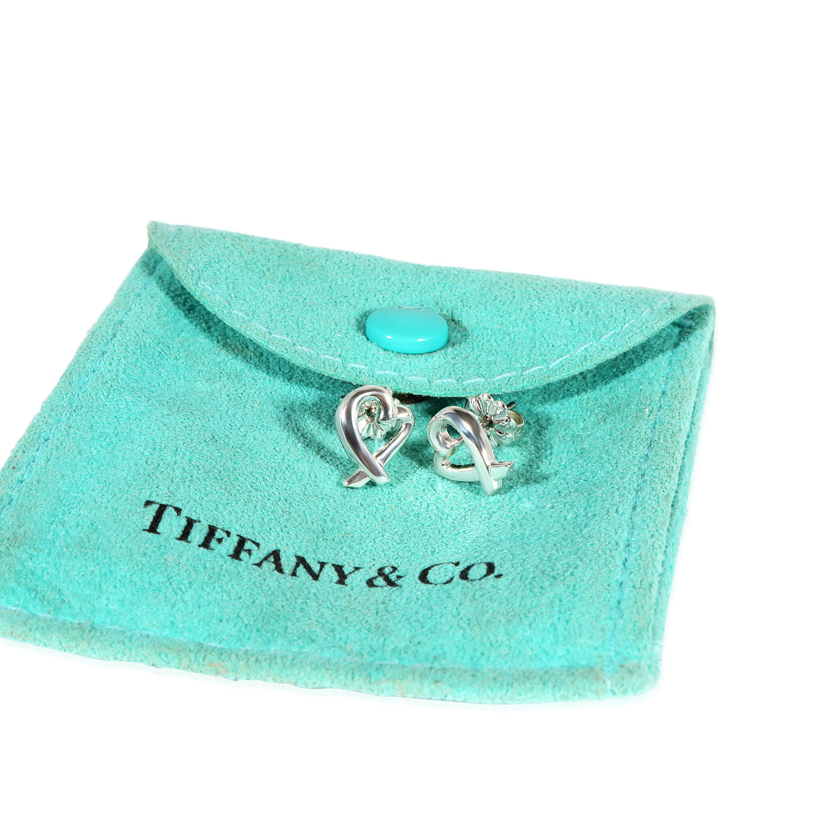 Tiffany & Co. Paloma Picasso Loving Heart Earrings in Sterling Silver