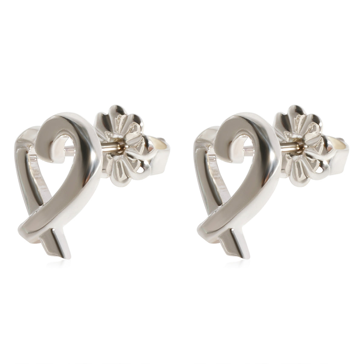 Tiffany & Co. Paloma Picasso Loving Heart Earrings in Sterling Silver