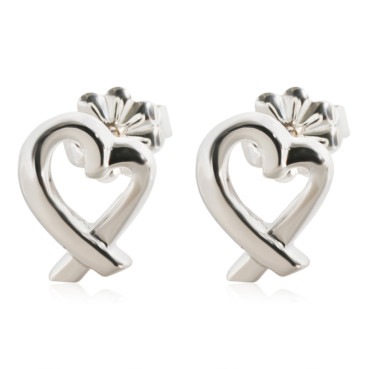 Tiffany & Co. Paloma Picasso Loving Heart Earrings in Sterling Silver