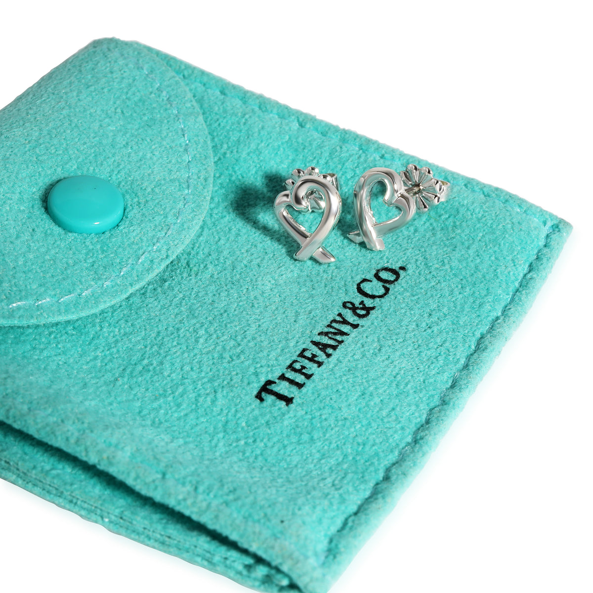 Tiffany & Co. Paloma Picasso Loving Heart Earrings in Sterling Silver