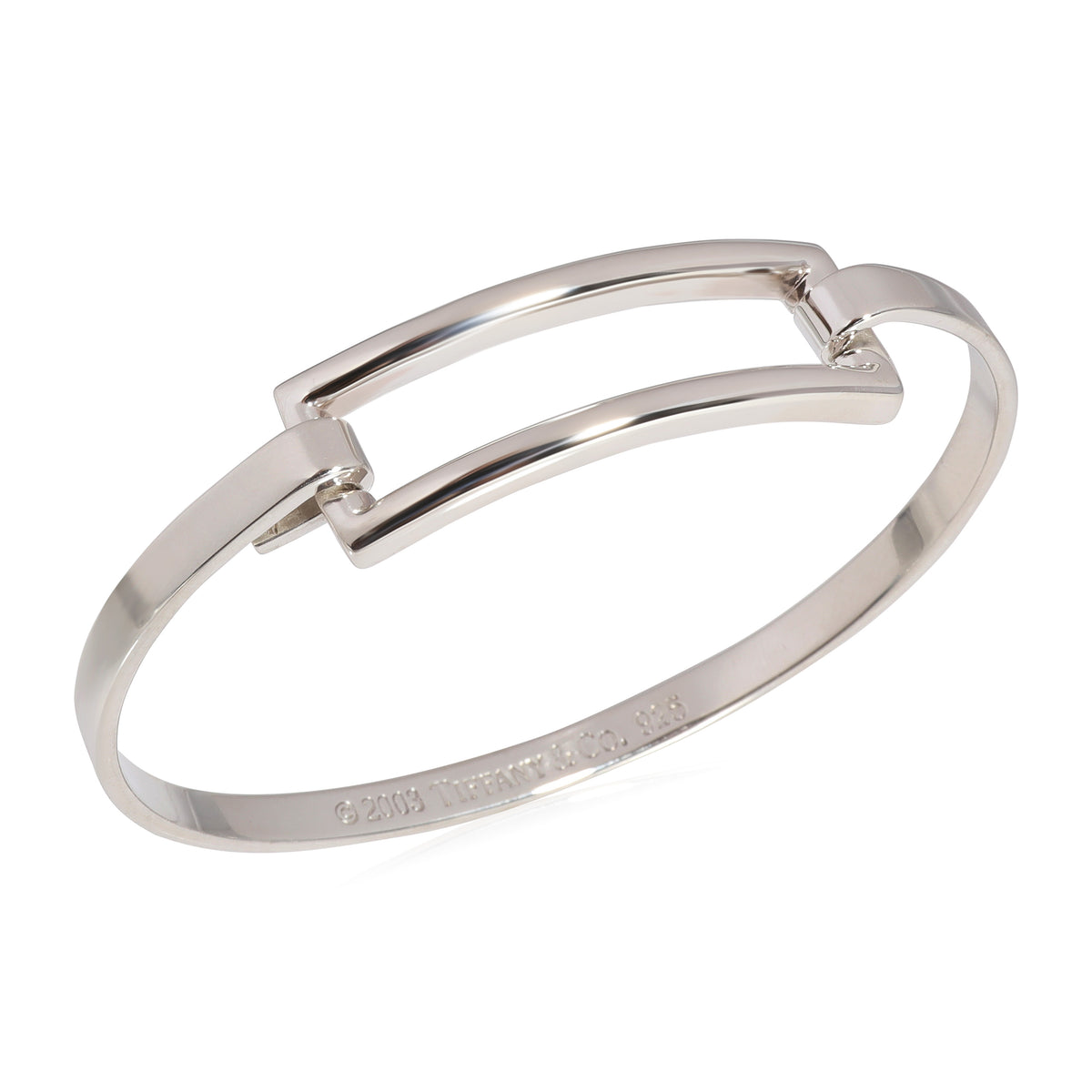 Tiffany & Co. Vintage Rectangular Accent Hook Bracelet in Sterling Silver, myGemma