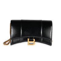 Balenciaga Black Box Calfskin Hourglass Chain Wallet