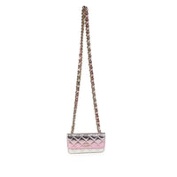 Chanel Iridescent Quilted Lambskin Coco Punk Flap Clutch with Chain