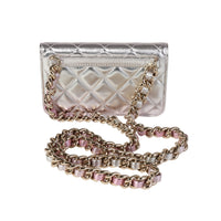 Chanel Iridescent Quilted Lambskin Coco Punk Flap Clutch with Chain