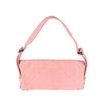 Chanel Pink Stitched Leather Flap Shoulder Bag