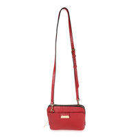 Burberry Red Pebbled Leather Crossbody