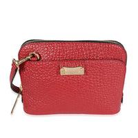 Burberry Red Pebbled Leather Crossbody