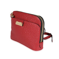 Burberry Red Pebbled Leather Crossbody