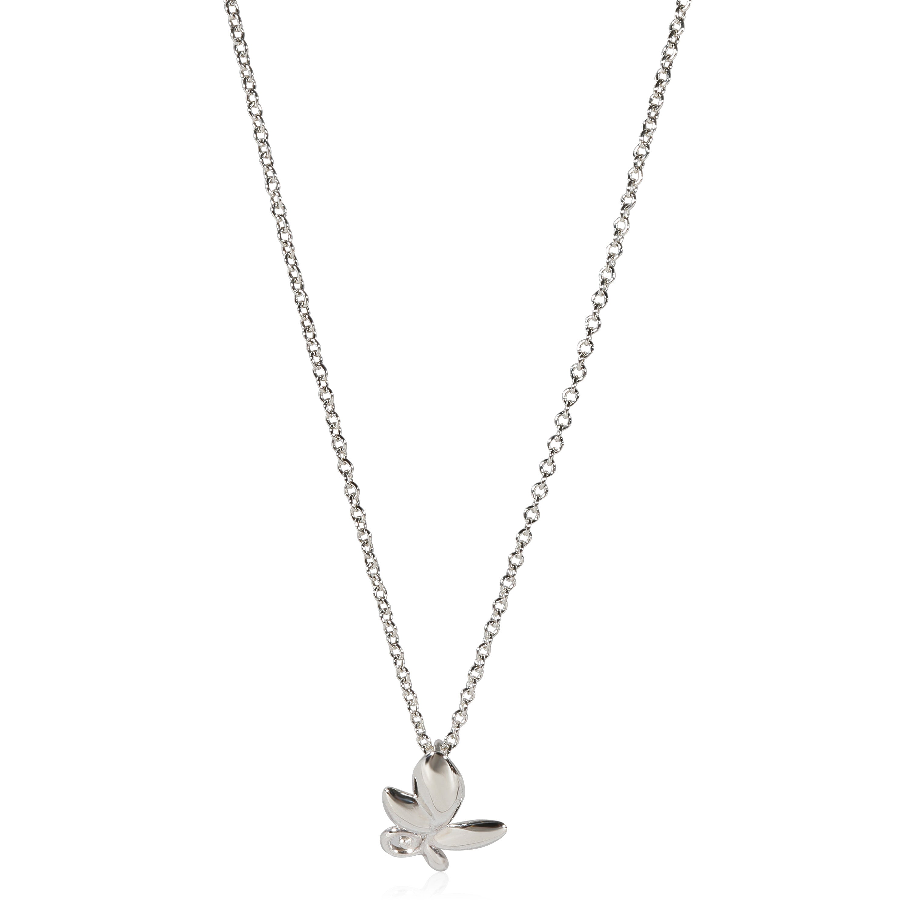 Paloma Picasso® Olive Leaf heart pendant in sterling silver.