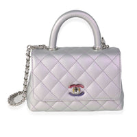 Chanel Iridescent Quilted Caviar Extra Mini Coco Top Handle