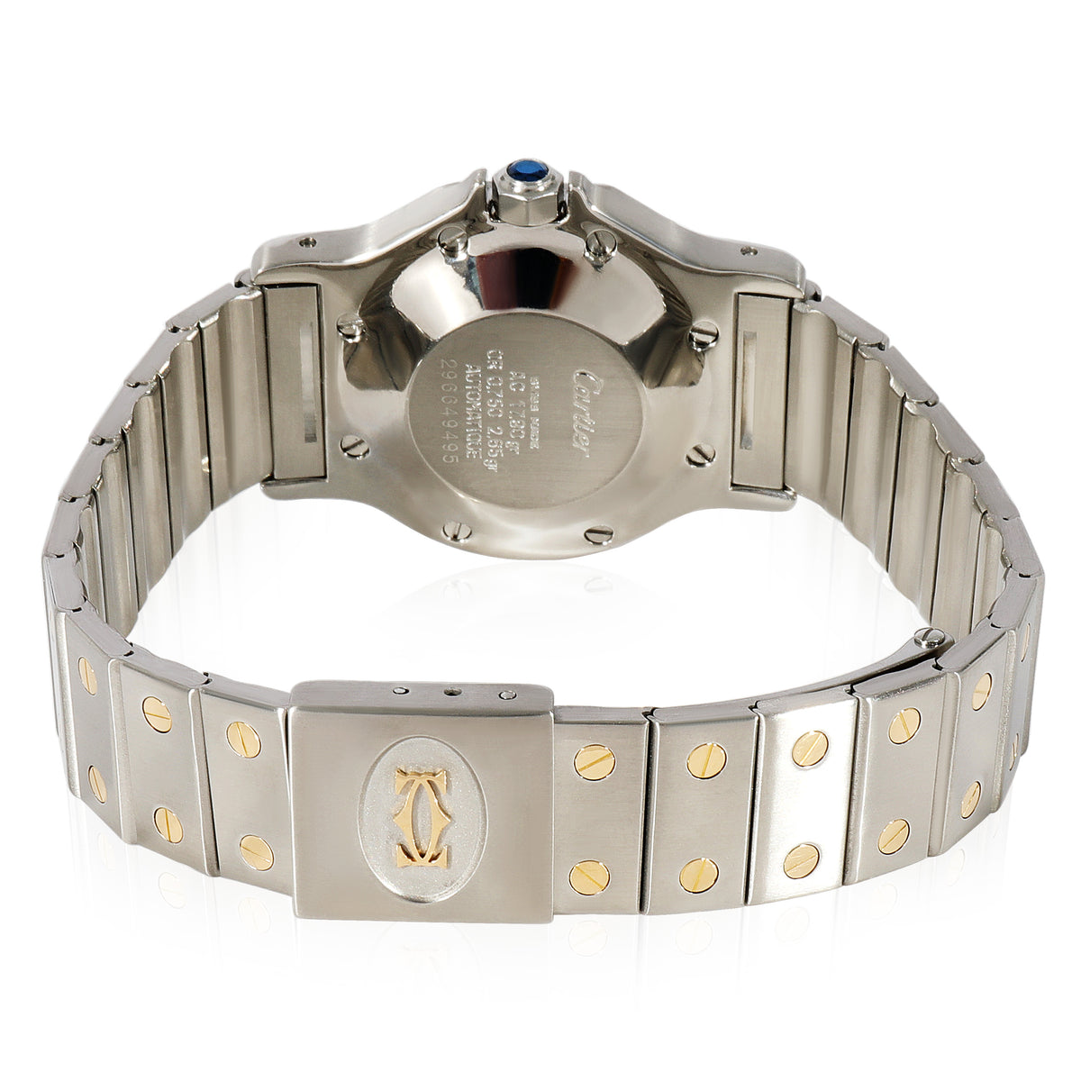 Cartier Santos Octagon 2966 Unisex Watch in  Stainless Steel/Yellow Gold