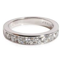 Tiffany & Co. 10 Diamond Channel Wedding Band in Platinum 0.81 CTW