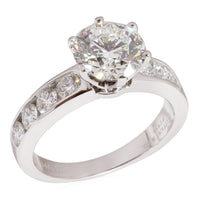 Tiffany & Co. Channel Diamond Engagement Ring in Platinum 2.72 ctw