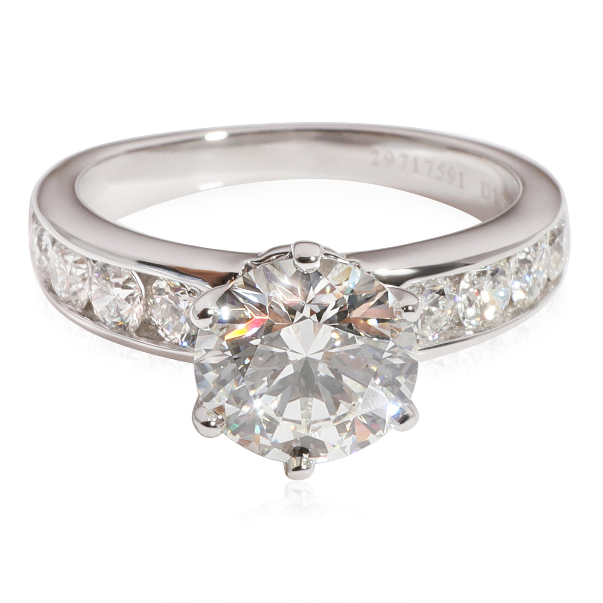 Tiffany & Co. Channel Diamond Engagement Ring in Platinum 2.72 ctw