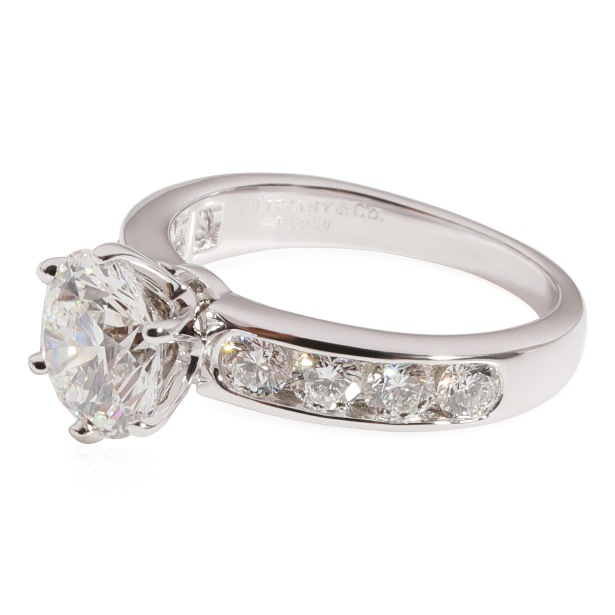 Tiffany & Co. Channel Diamond Engagement Ring in Platinum 2.72 ctw