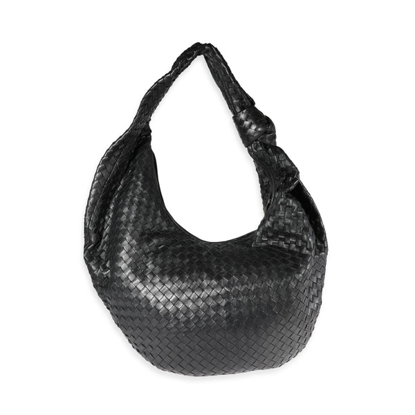 Bottega Veneta Black Intrecciato Leather Maxi Jodie Bag myGemma Item 121524