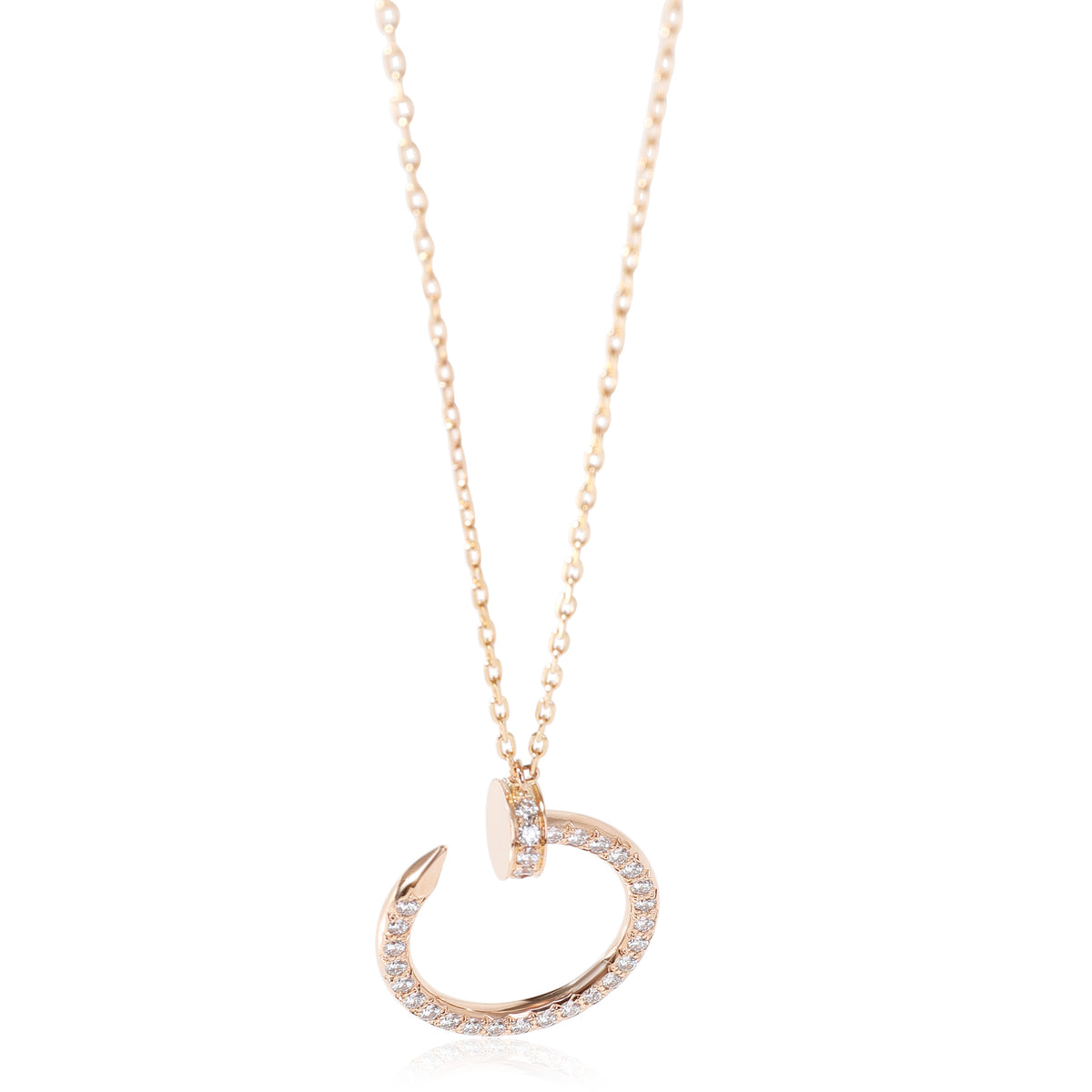 Cartier Juste Un Clou Diamond Pendant in 18K Pink Gold 0.38 CTW