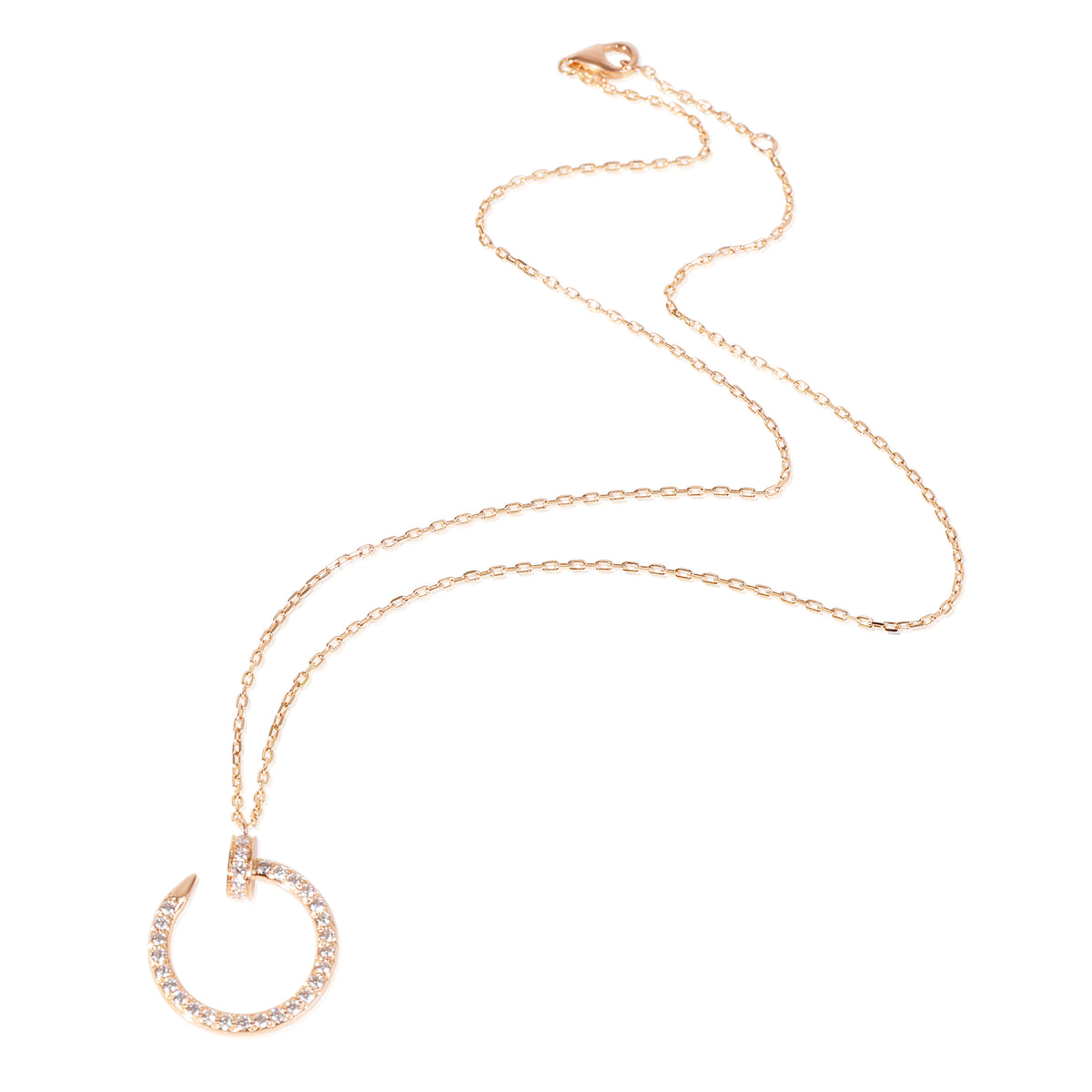 Cartier Juste Un Clou Diamond Pendant in 18K Pink Gold 0.38 CTW