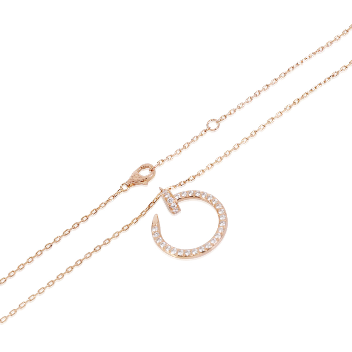 Cartier Juste Un Clou Diamond Pendant in 18K Pink Gold 0.38 CTW