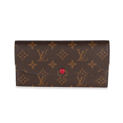 Louis Vuitton Monogram Canvas & Fuchsia Emilie Wallet