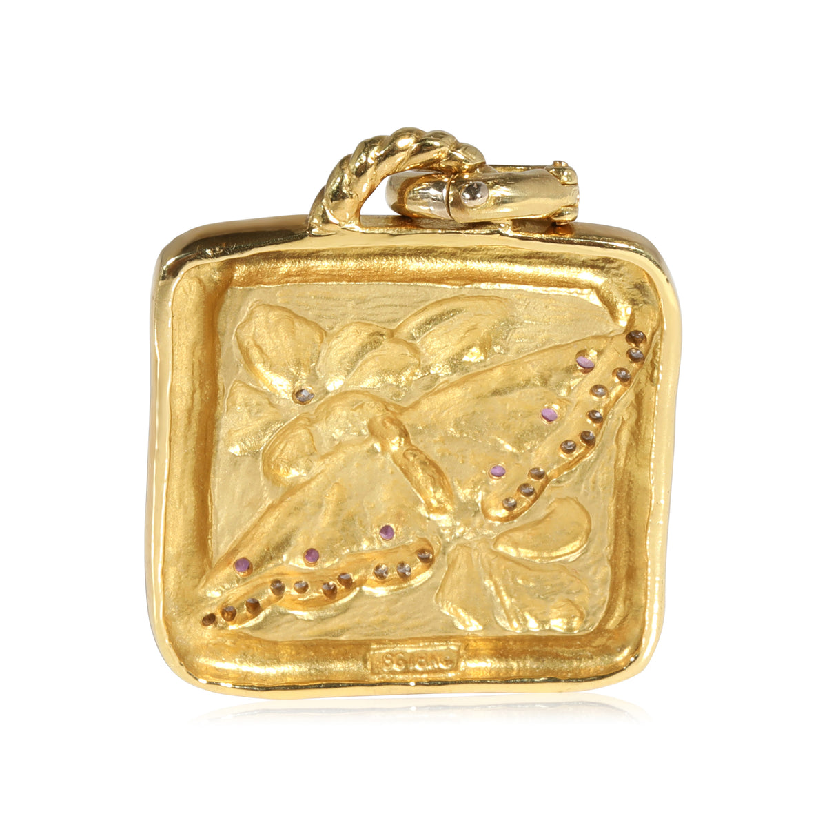 Seidengang Butterfly Pendant With Diamond 18K Yellow Gold 0.27 Ctw