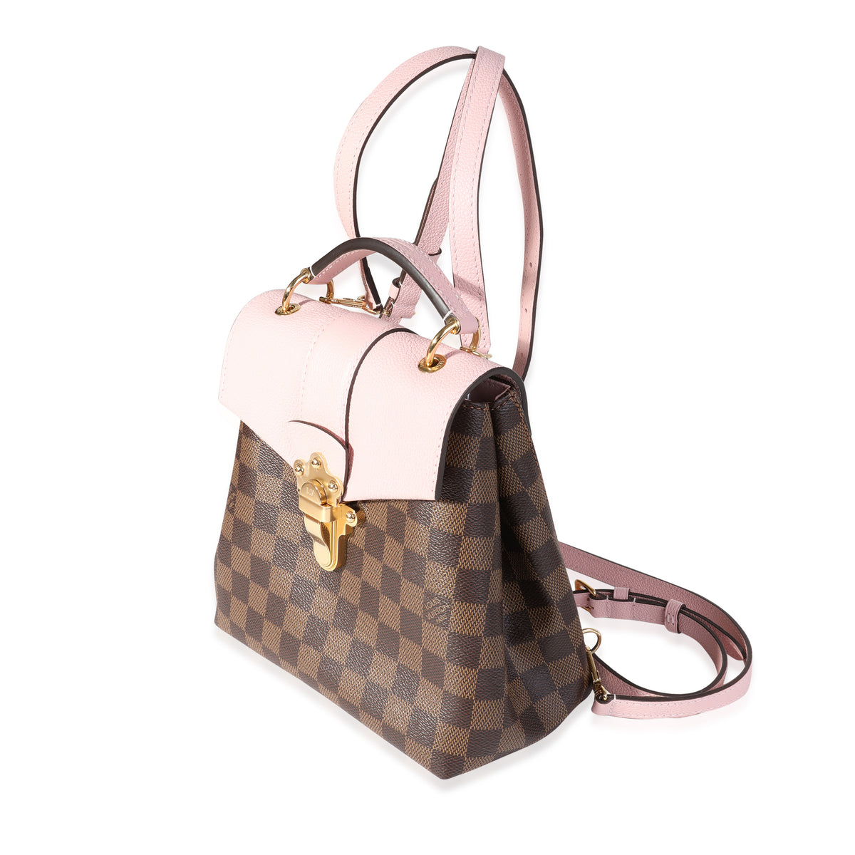 louis vuitton clapton backpack magnolia Louis Vuitton Damier Ebene & Magnolia Leather Clapton Backpack | myGemma