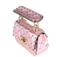 Valentino Metallic Pink Nappa Leather Rockstud Spike Micro Bag