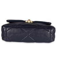 Chanel Navy Quilted Lambskin Chanel 19 Medium Flap Bag